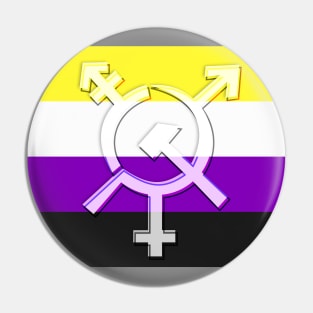 Enby Communist Pride Pin