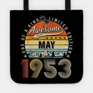 Awesome Since May 1953 Vintage 70th Birthday Tote