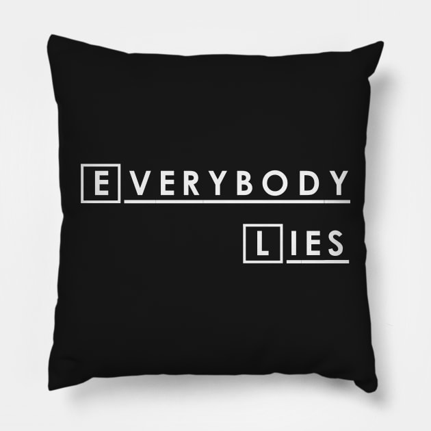 House MD Everybody Lies Hugh Laurie Pillow by ZSBakerStreet