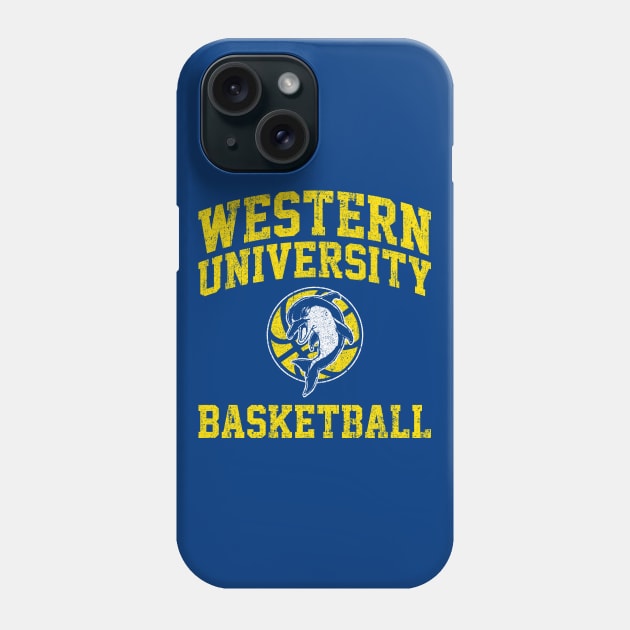 Western University Basketball - Blue Chips Phone Case by huckblade