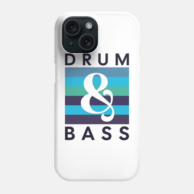 DRUM & BASS  - Blue Rainbow (light print) Phone Case by DISCOTHREADZ 