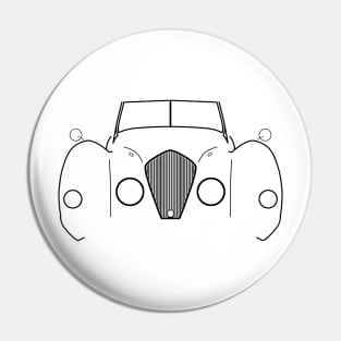 Healey Westland 1940s British classic car black outline graphic Pin