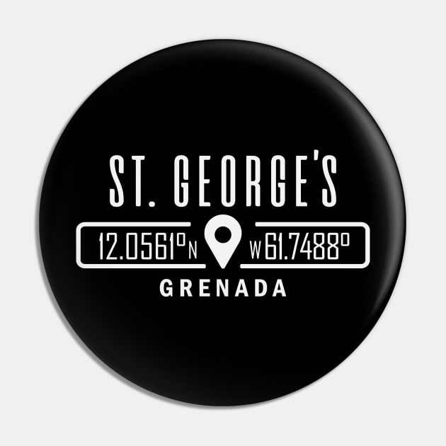 St Georges, Grenada GPS Location Pin by IslandConcepts