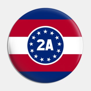 2A 2nd Amendment Small Logo Pin