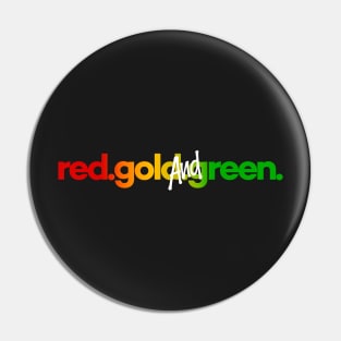 Minimal Red Gold and Green Rasta Colors Reggae Pin