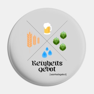 German Beer Purity Law Reinheitsgebot Pin