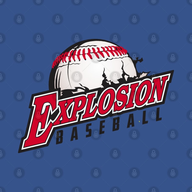 Explosion Baseball by DavesTees