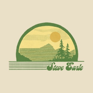 Steve Earle / Retro Style Country Fan Design T-Shirt