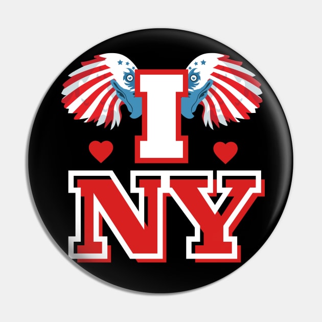 I LOVE NEW YORK - EAGLE WINGS Pin by TrendsCollection