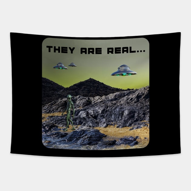 UFO's and Aliens - They are real... Tapestry by The Black Panther