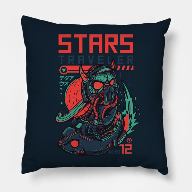 Stars Traveller Pillow by badsyxn