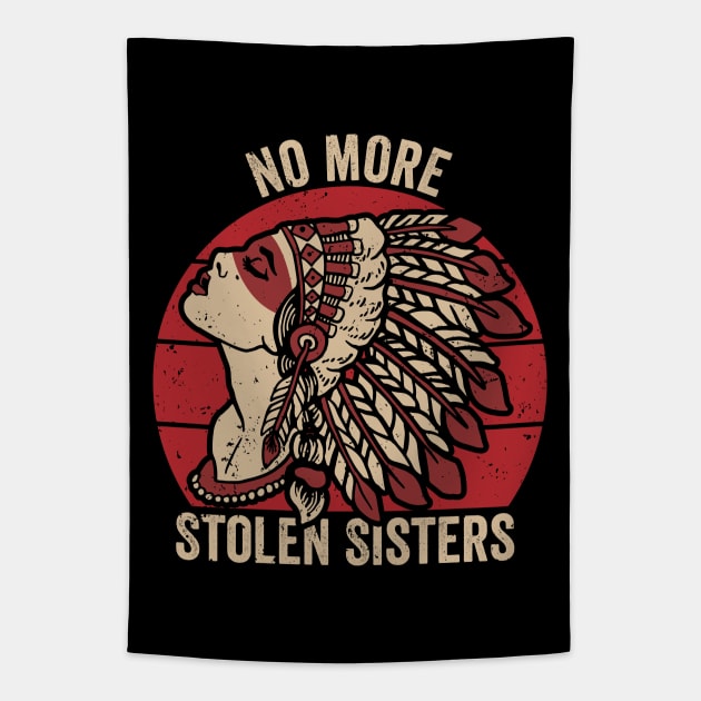 No More Stolen Sisters Indigenous Peoples Day Gift Tapestry by Boneworkshop