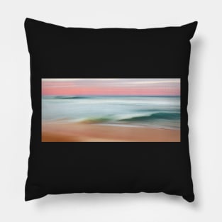 beach slow shutter pan Pillow