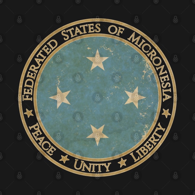 Vintage Federated States of Micronesia Oceania Oceanian Flag by DragonXX