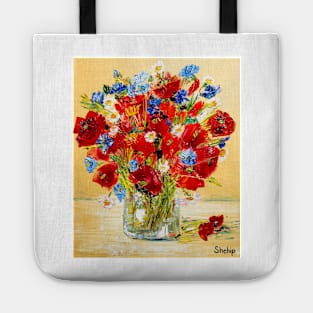 A bouquet of wild flowers Tote