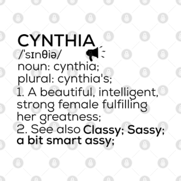 Cynthia Name Definition Cynthia Female Name by TeeLogic