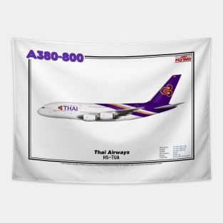 Airbus A380-800 - Thai Airways (Art Print) Tapestry