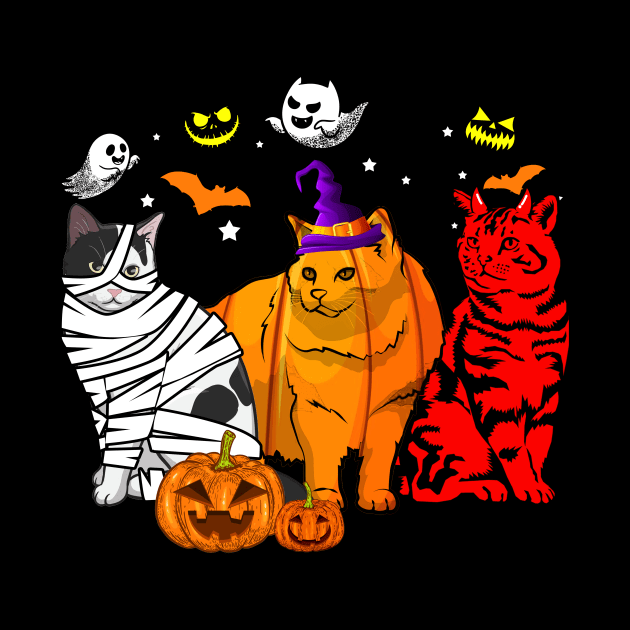 Funny Cat Halloween Costume Gift T-shirt by Bensonn