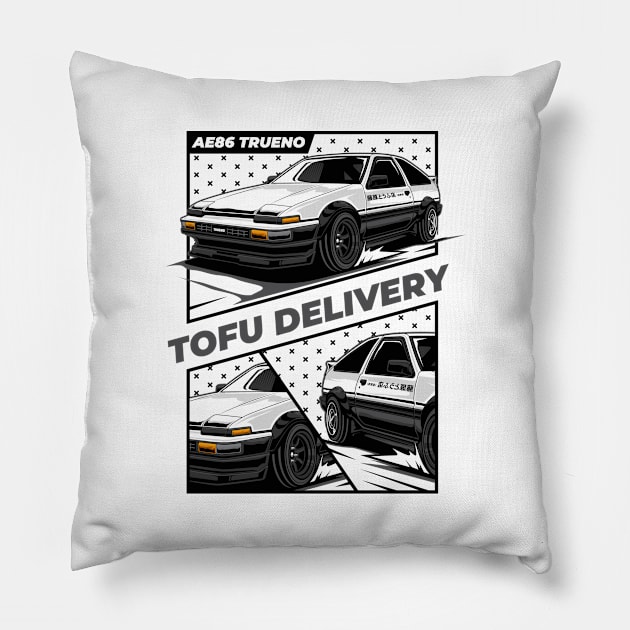 AE86 Trueno Initial D Pillow by cturs