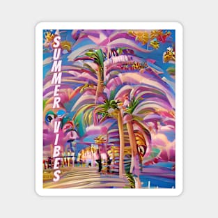 Summer Vibes, colorful Magnet