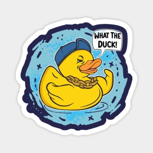 Funny Rubberduck "What The Duck" Magnet