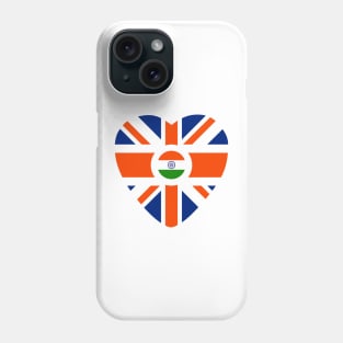 British Indian Multinational Patriot Flag Series (Heart) Phone Case