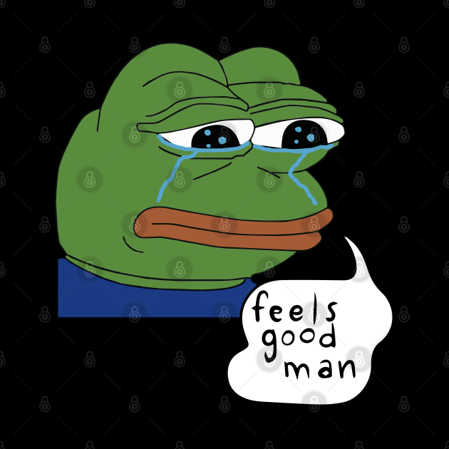 pepehands - pepe the frog crying meme - Pepehands - Mask | TeePublic