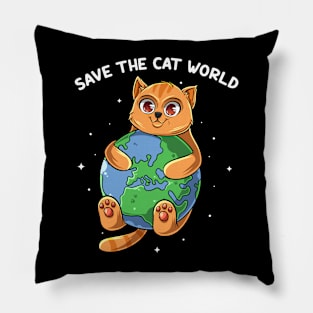 Cat Save The Cat World Pillow