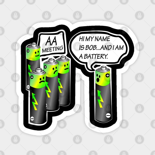 AA BATTERY FUNNY Magnet by manal