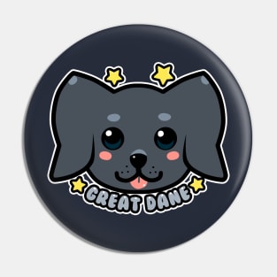 KAWAII Great Dane Dog Face Pin