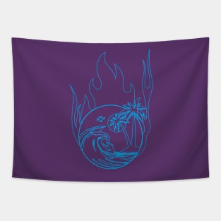 Blue Flames Tapestry