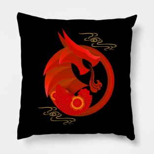 Chinese Lunar New Year Origami Red Dragon Pillow