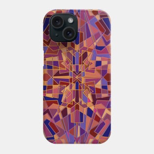 Random geometric shapes in warm color tones Phone Case