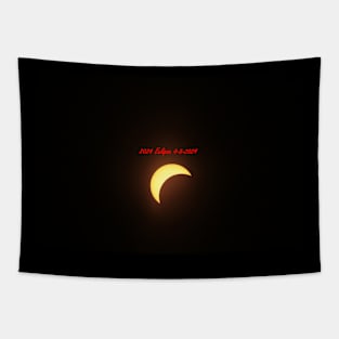 2024 Eclipse sun and moon Tapestry