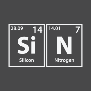 Sin (Si-N) Periodic Elements Spelling T-Shirt