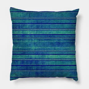 Pretty Blue Green Distressed Stripes Pillow