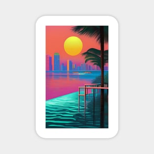 Miami Beach Popart Magnet