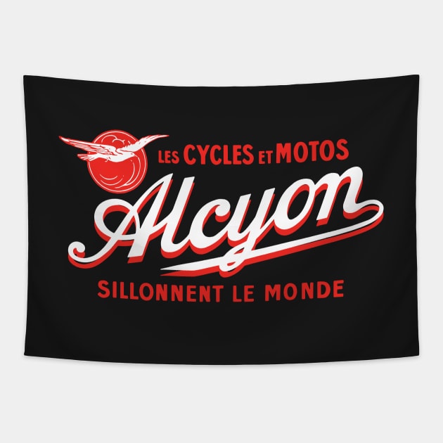 alcyon motorcycles Tapestry by retroracing