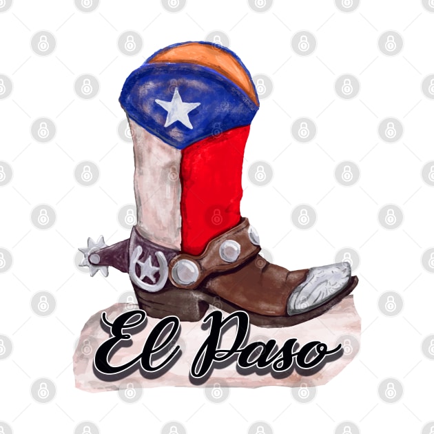 El Paso Texas Cowboy Boot by TravelTime