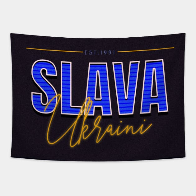 SLAVA UKRAINI Tapestry by DAZu