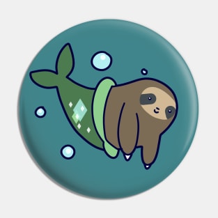 Happy Birthday Mermaid Sloth Pin