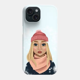 girl with frost Phone Case