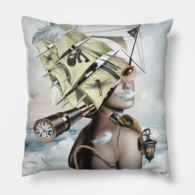 AIR ELEMENT Pillow by OlgaKlim