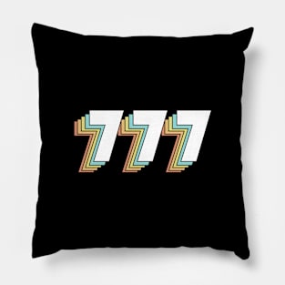 Lucky 777 Retro Style Pillow