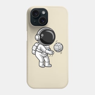 Cute Astronaut Playing Volley Ball Cartoon Phone Case