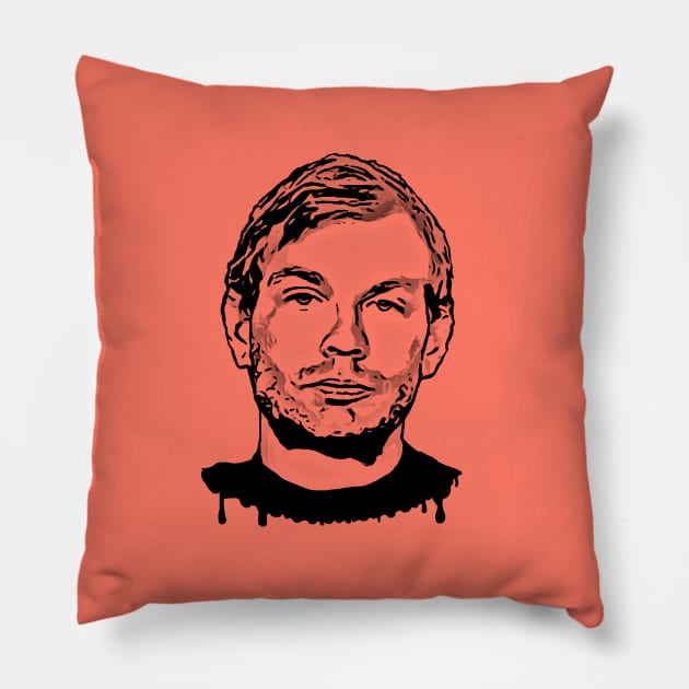 Jeffrey Dahmer Fan Art Design Pillow by DankFutura