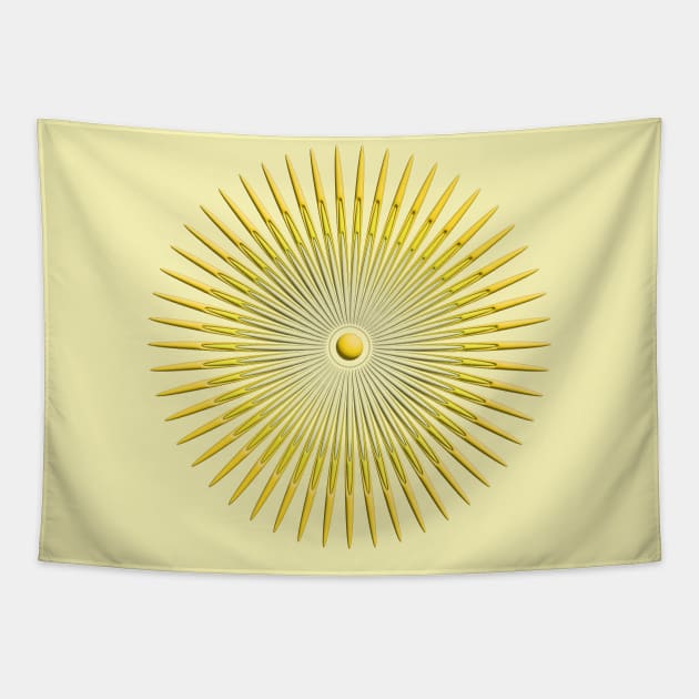 concentric yellow Tapestry by desingmari