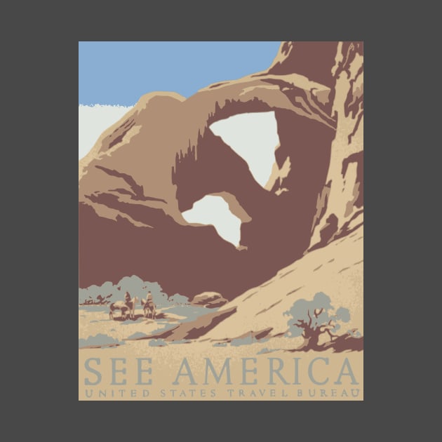 See America Vintage Poster (Arches) by JSnipe