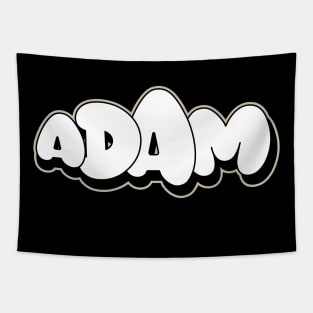 ADAM name graffiti writing bubble letters style Tapestry