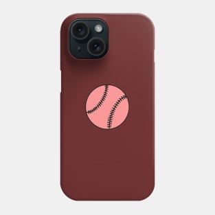 Light Red Baseball Ball - Doodle Phone Case